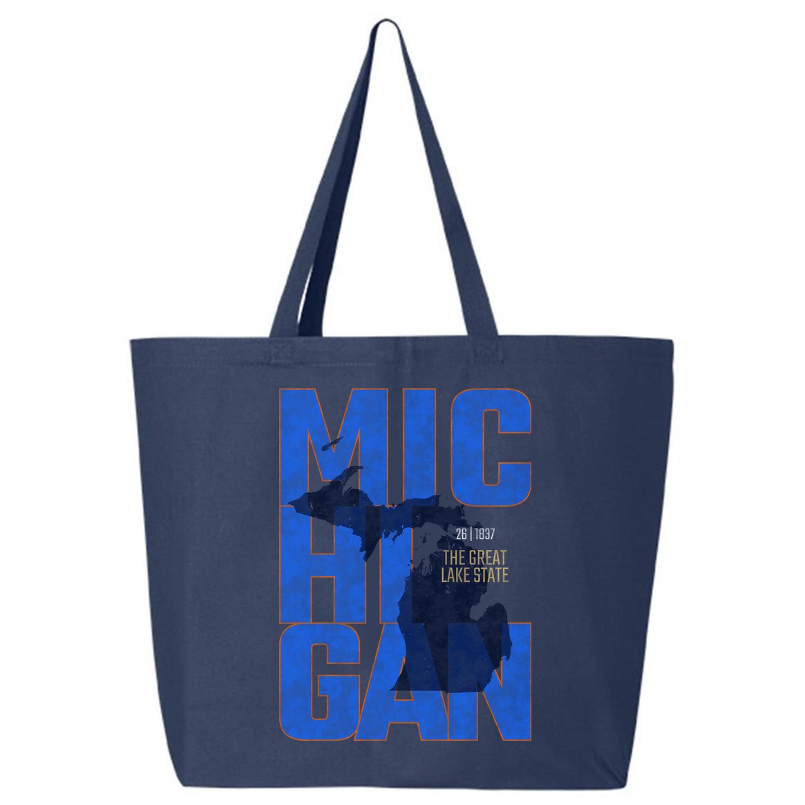 Vintage Michigan The Great Lake State 25L Jumbo Tote