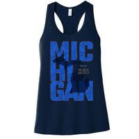 Vintage Michigan The Great Lake State Women's Racerback Tank