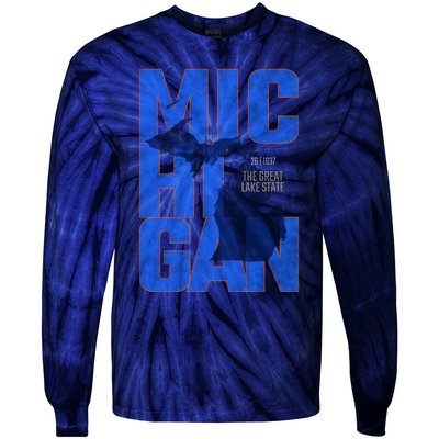 Vintage Michigan The Great Lake State Tie-Dye Long Sleeve Shirt