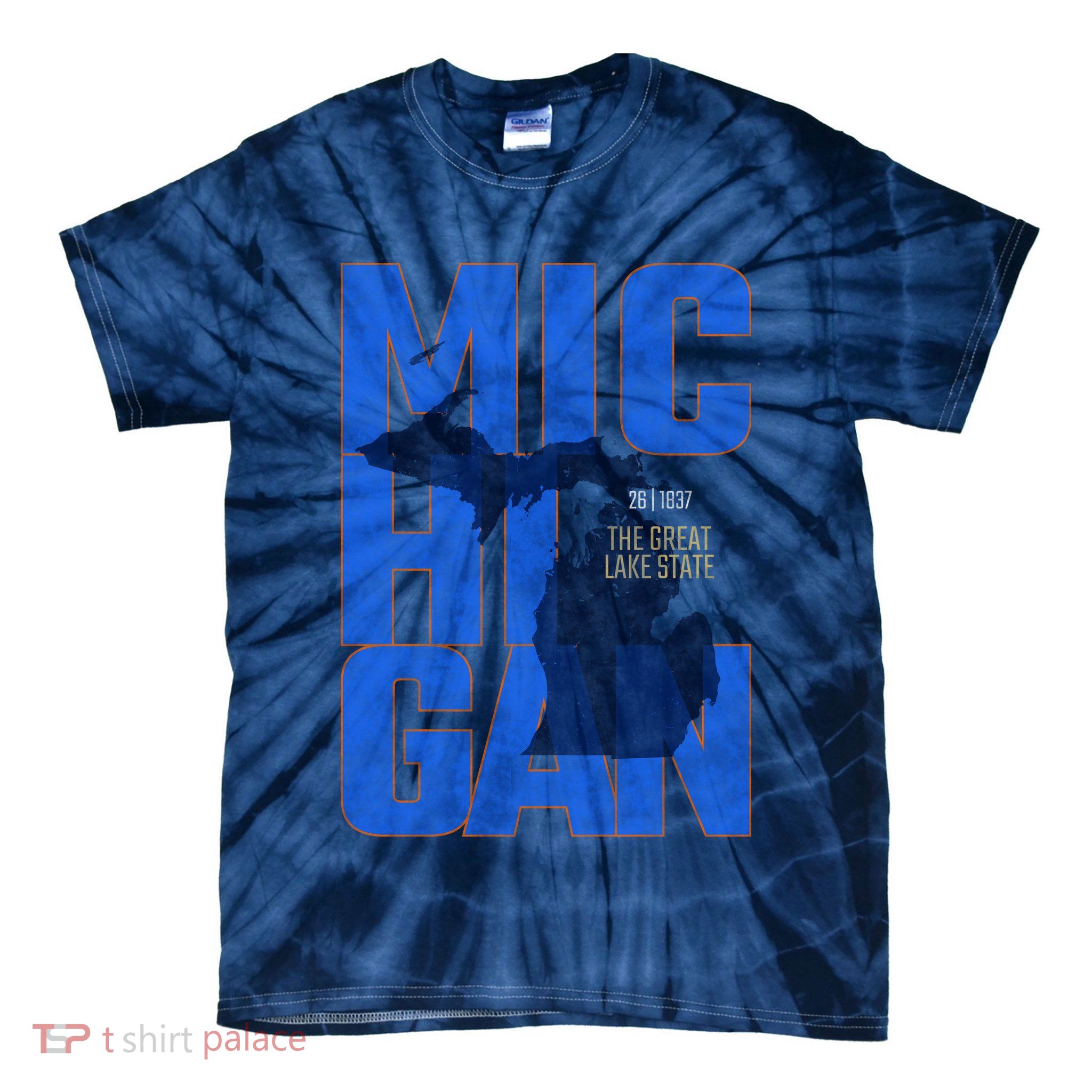 Vintage Michigan The Great Lake State Tie-Dye T-Shirt