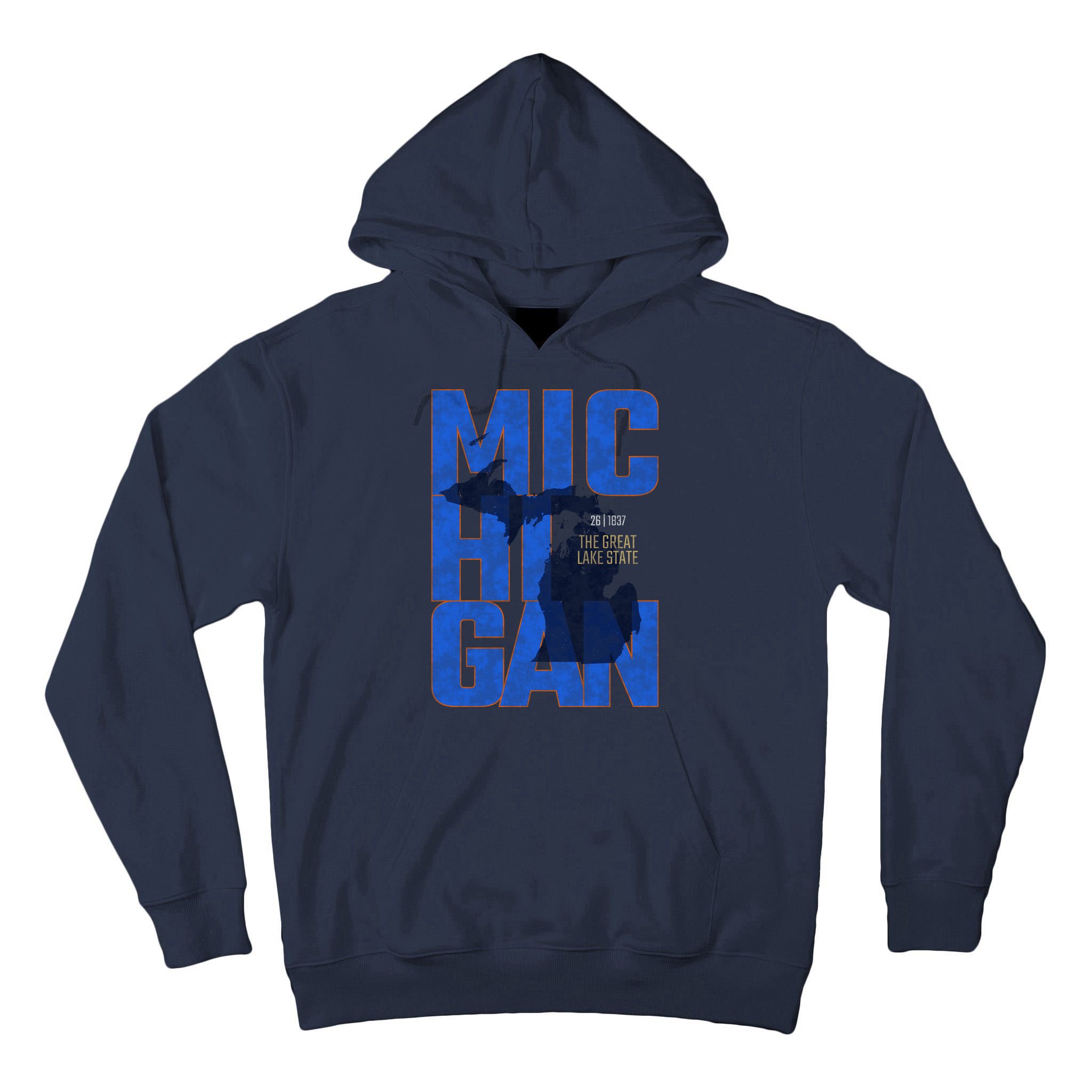 Vintage Michigan The Great Lake State Tall Hoodie