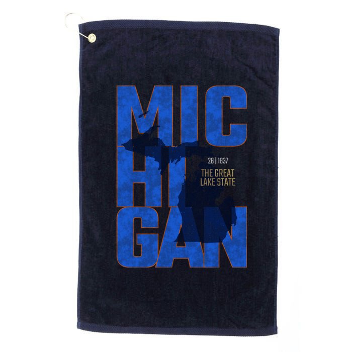 Vintage Michigan The Great Lake State Platinum Collection Golf Towel