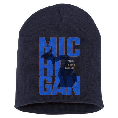 Vintage Michigan The Great Lake State Short Acrylic Beanie