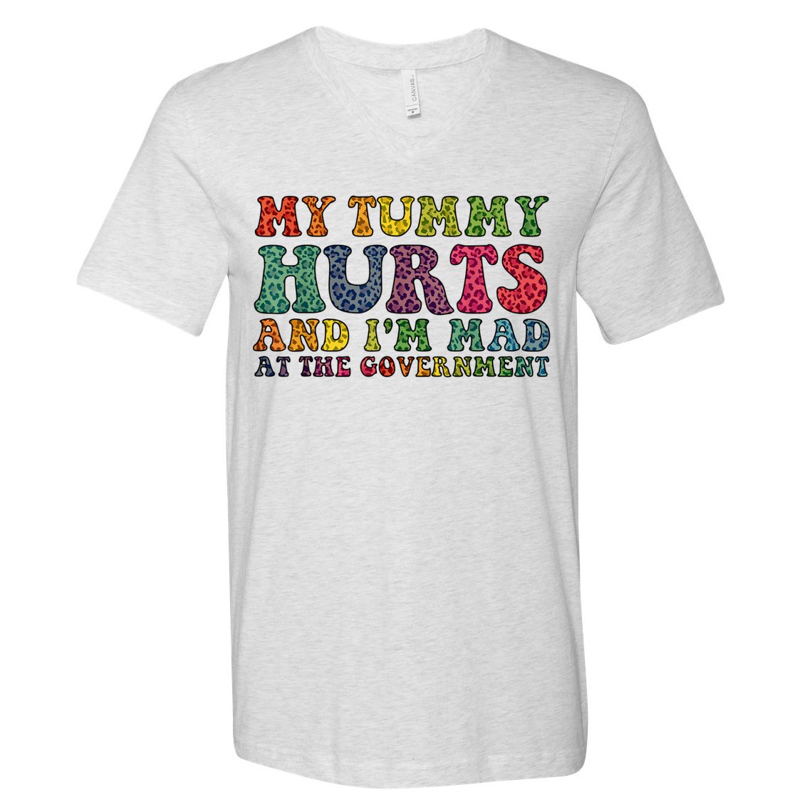 Vintage My Tummy Hurts And I'm Mad At Government Retro V-Neck T-Shirt