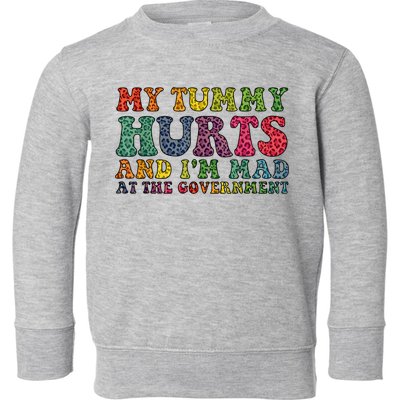 Vintage My Tummy Hurts And I'm Mad At Government Retro Toddler Sweatshirt
