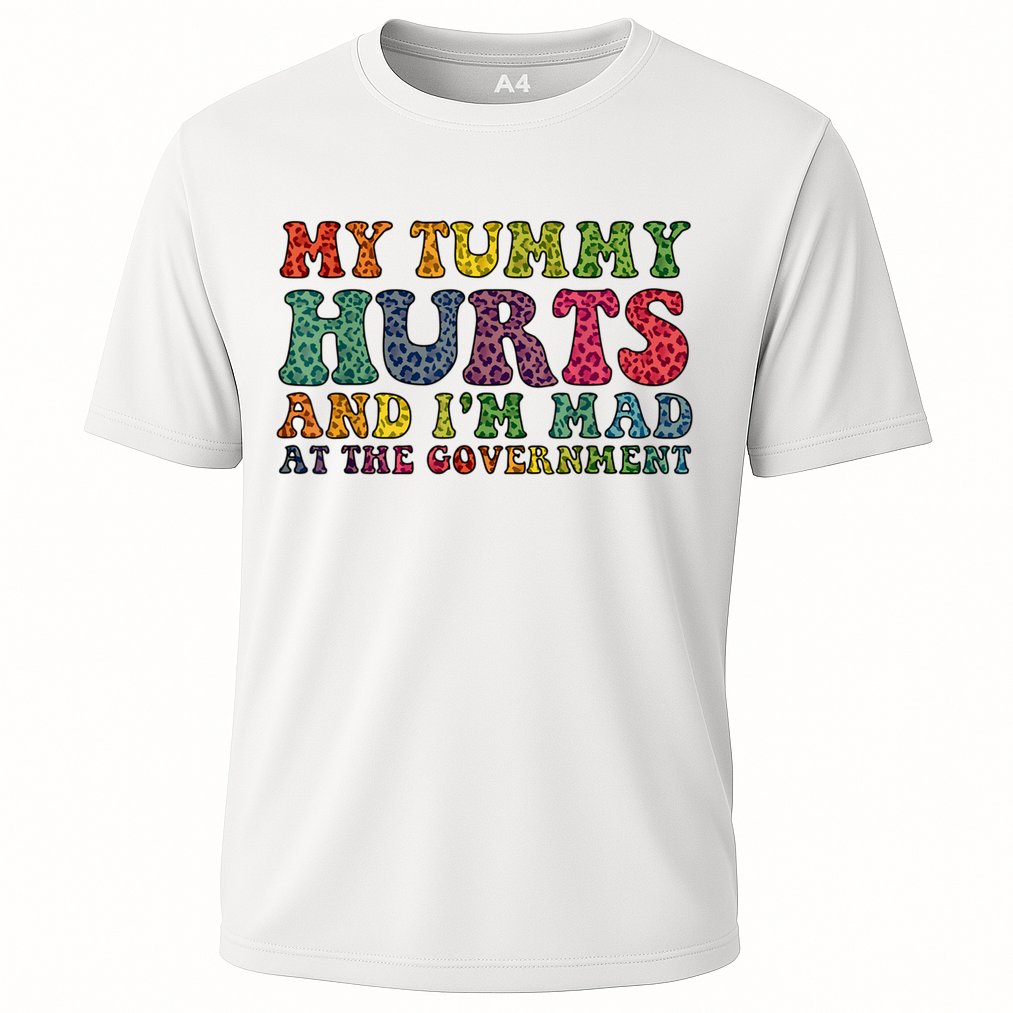 Vintage My Tummy Hurts And I'm Mad At Government Retro Performance Shirt