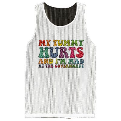 Vintage My Tummy Hurts And I'm Mad At Government Retro Mesh Reversible Basketball Jersey Tank