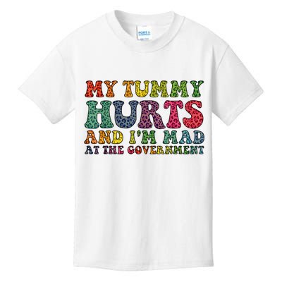 Vintage My Tummy Hurts And I'm Mad At Government Retro Kids T-Shirt
