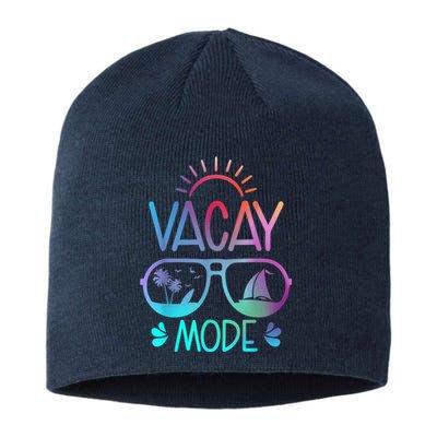 Vacay Mode Tie Dye Vacation Summer Cruise Family Holiday Sustainable Beanie