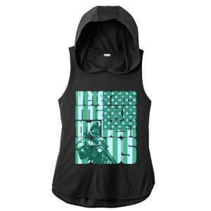 Veterans Make The Best Dads Gift Ladies PosiCharge Tri-Blend Wicking Draft Hoodie Tank