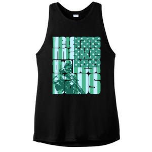 Veterans Make The Best Dads Gift Ladies PosiCharge Tri-Blend Wicking Tank