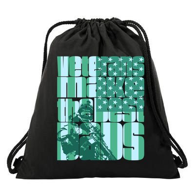 Veterans Make The Best Dads Gift Drawstring Bag
