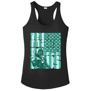 Veterans Make The Best Dads Gift Ladies PosiCharge Competitor Racerback Tank