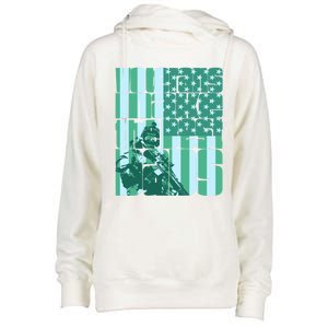 Veterans Make The Best Dads Gift Womens Funnel Neck Pullover Hood