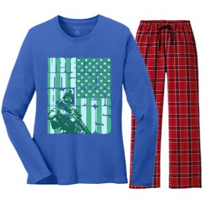 Veterans Make The Best Dads Gift Women's Long Sleeve Flannel Pajama Set 