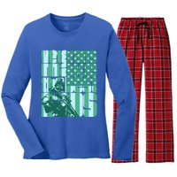 Veterans Make The Best Dads Gift Women's Long Sleeve Flannel Pajama Set 