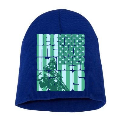 Veterans Make The Best Dads Gift Short Acrylic Beanie
