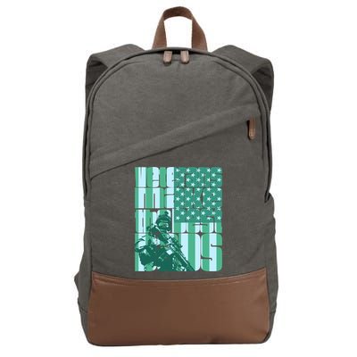Veterans Make The Best Dads Gift Cotton Canvas Backpack