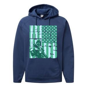 Veterans Make The Best Dads Gift Performance Fleece Hoodie