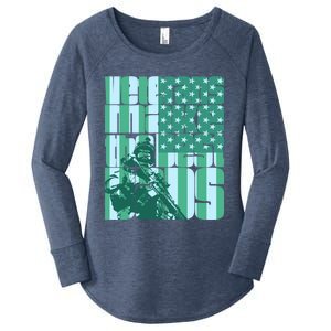 Veterans Make The Best Dads Gift Women's Perfect Tri Tunic Long Sleeve Shirt