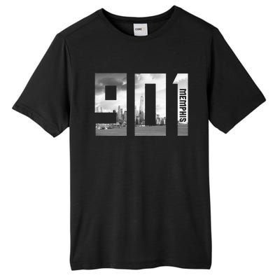 Vintage Memphis Tennessee 901 Area Code Skyline Tall Fusion ChromaSoft Performance T-Shirt