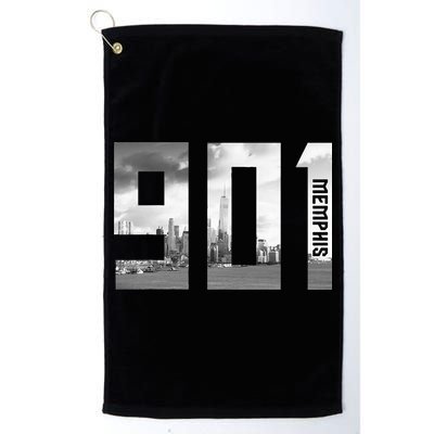 Vintage Memphis Tennessee 901 Area Code Skyline Golf Towel