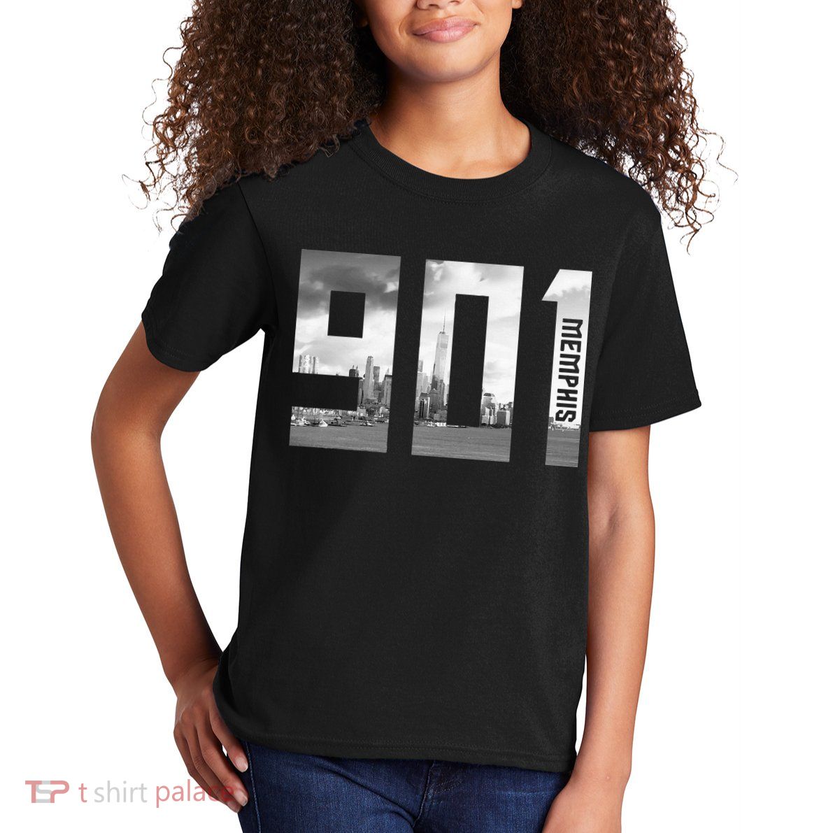 Vintage Memphis Tennessee 901 Area Code Skyline Kids T-Shirt
