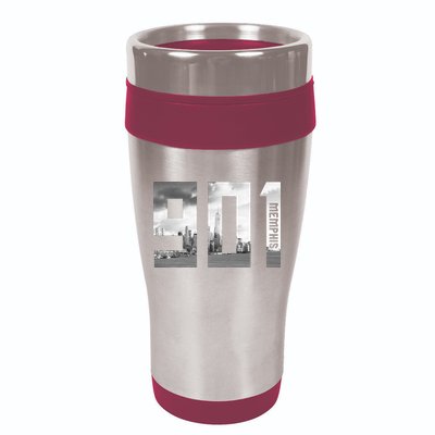Vintage Memphis Tennessee 901 Area Code Skyline 16oz Travel Tumbler