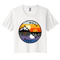 Vintage Moab Utah Retro Souvenir Women's Crop Top Tee