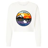 Vintage Moab Utah Retro Souvenir Cropped Pullover Crew