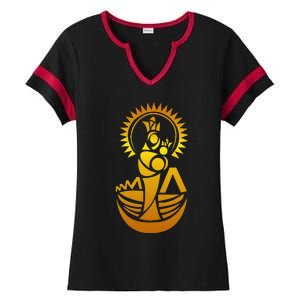 Venezuela Maracaibo Virgen Chinita Chiquinquira Ladies Halftime Notch Neck Tee