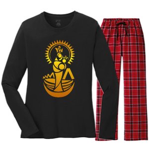 Venezuela Maracaibo Virgen Chinita Chiquinquira Women's Long Sleeve Flannel Pajama Set 