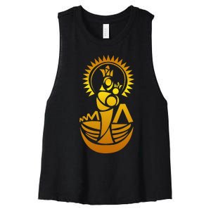 Venezuela Maracaibo Virgen Chinita Chiquinquira Women's Racerback Cropped Tank