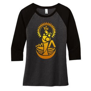 Venezuela Maracaibo Virgen Chinita Chiquinquira Women's Tri-Blend 3/4-Sleeve Raglan Shirt