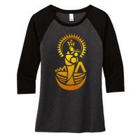 Venezuela Maracaibo Virgen Chinita Chiquinquira Women's Tri-Blend 3/4-Sleeve Raglan Shirt