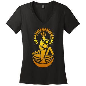 Venezuela Maracaibo Virgen Chinita Chiquinquira Women's V-Neck T-Shirt