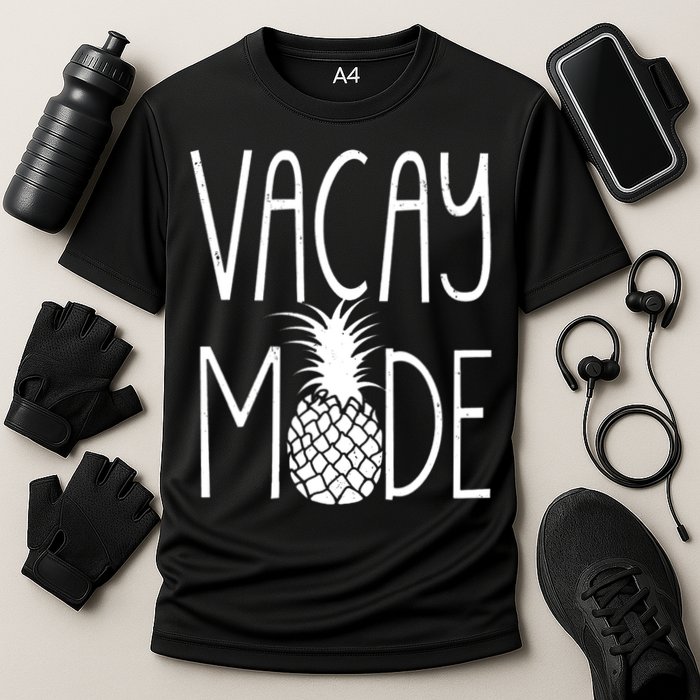 Vacay Mode Vacation Pineapple Cooling Performance Crew T-Shirt