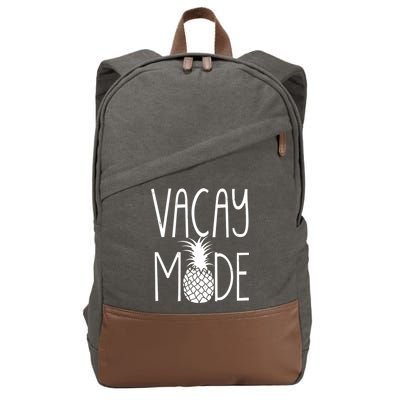 Vacay Mode Vacation Pineapple Cotton Canvas Backpack
