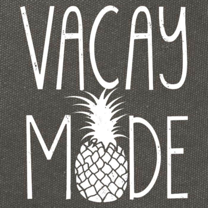 Vacay Mode Vacation Pineapple Cotton Canvas Backpack