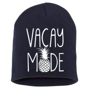 Vacay Mode Vacation Pineapple Short Acrylic Beanie