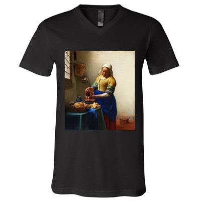 Vermeer Milkmaid V-Neck T-Shirt