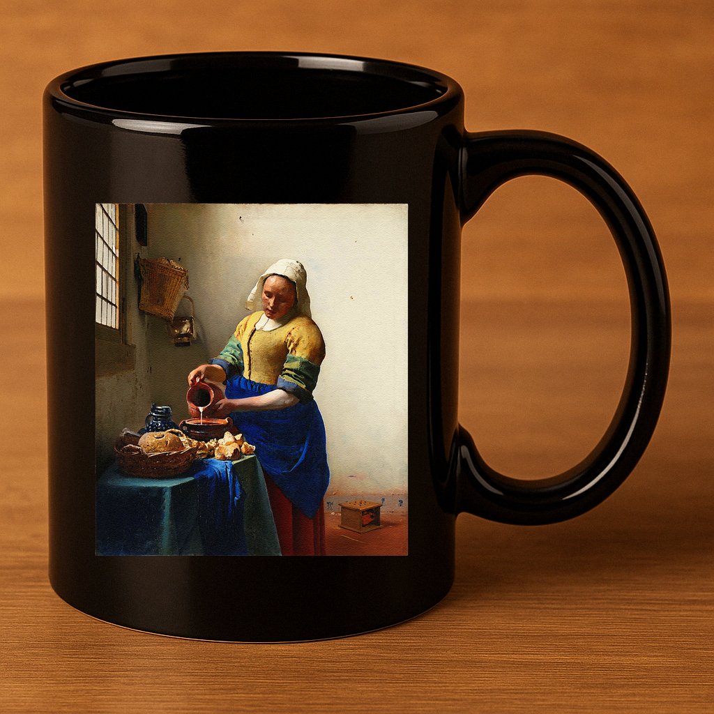Vermeer Milkmaid 11oz C Handle Ceramic Mug