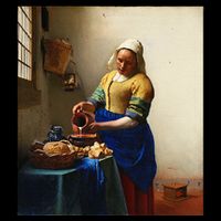 Vermeer Milkmaid Flat Bill Trucker Hat
