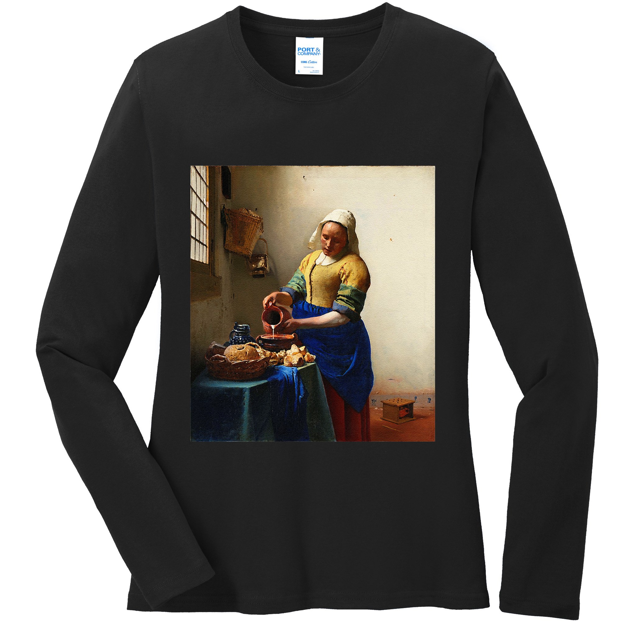 Vermeer Milkmaid Ladies Long Sleeve Shirt