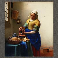 Vermeer Milkmaid Cotton Canvas Backpack