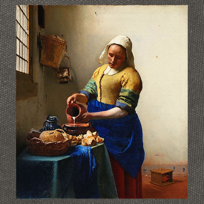 Vermeer Milkmaid Cotton Canvas Backpack
