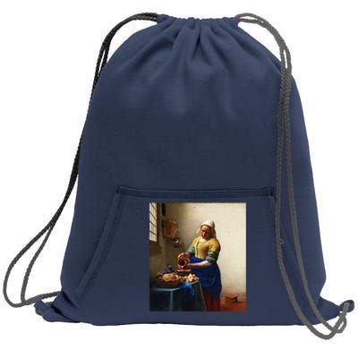 Vermeer Milkmaid Sweatshirt Cinch Pack Bag