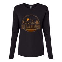 Vintage Melvin Village New Hampshire Mountain Hiking Print Womens Cotton Relaxed Long Sleeve T-Shirt