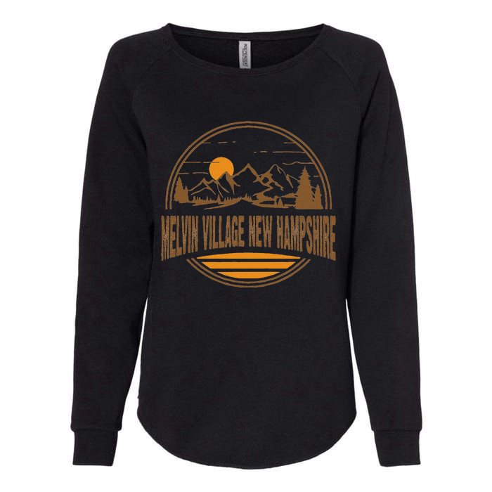 Vintage Melvin Village New Hampshire Mountain Hiking Print Womens California Wash Sweatshirt