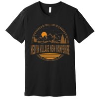 Vintage Melvin Village New Hampshire Mountain Hiking Print Premium T-Shirt